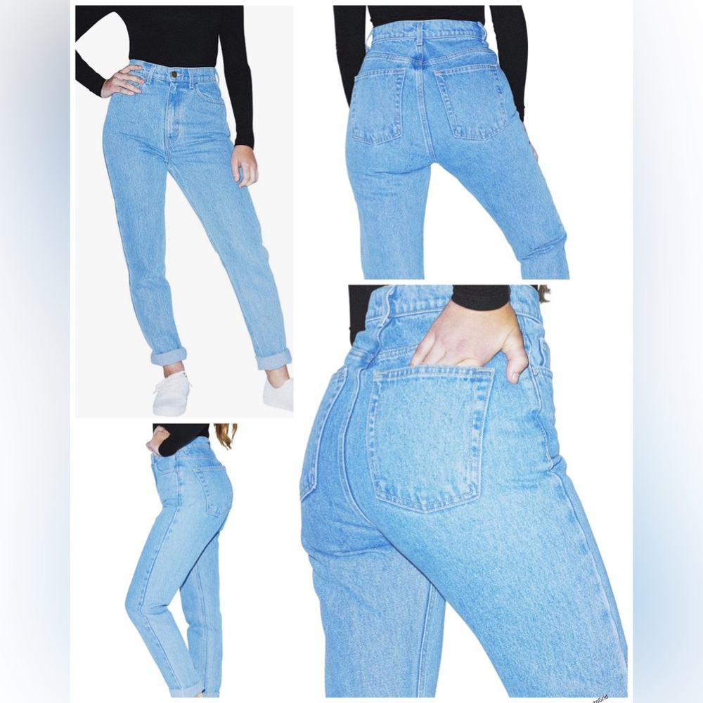 American Apparel Denim “The High Waisted Jean” in light wash